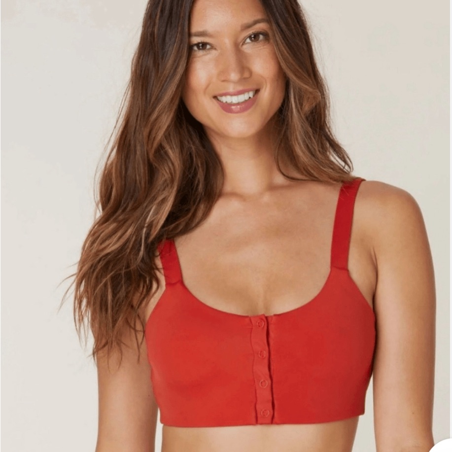 Andie Swim Women’s The Snap Scoop Top In Chilli Pepper Size Xs